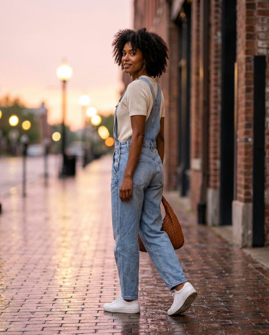 Boyfriend Jeans & Loose Button-Up