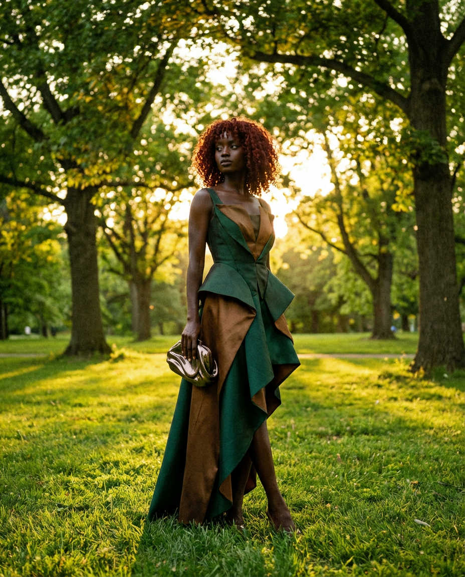 Asymmetrical Hem Formal Gowns Avant-Garde Style