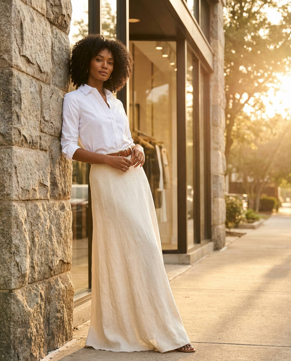 Wrap-Around Floral Maxi Skirt