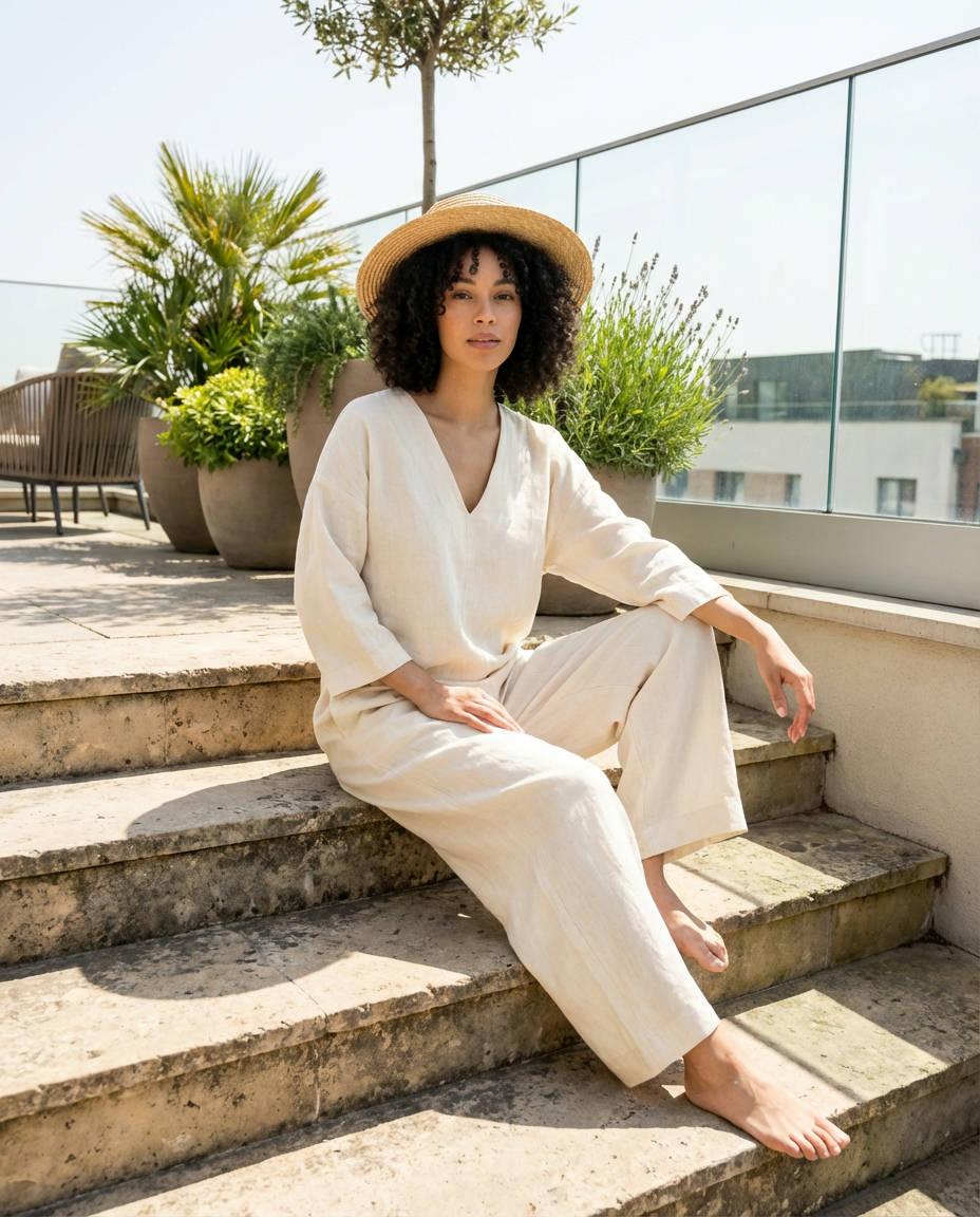 Relaxed Romper with Cinch Waist