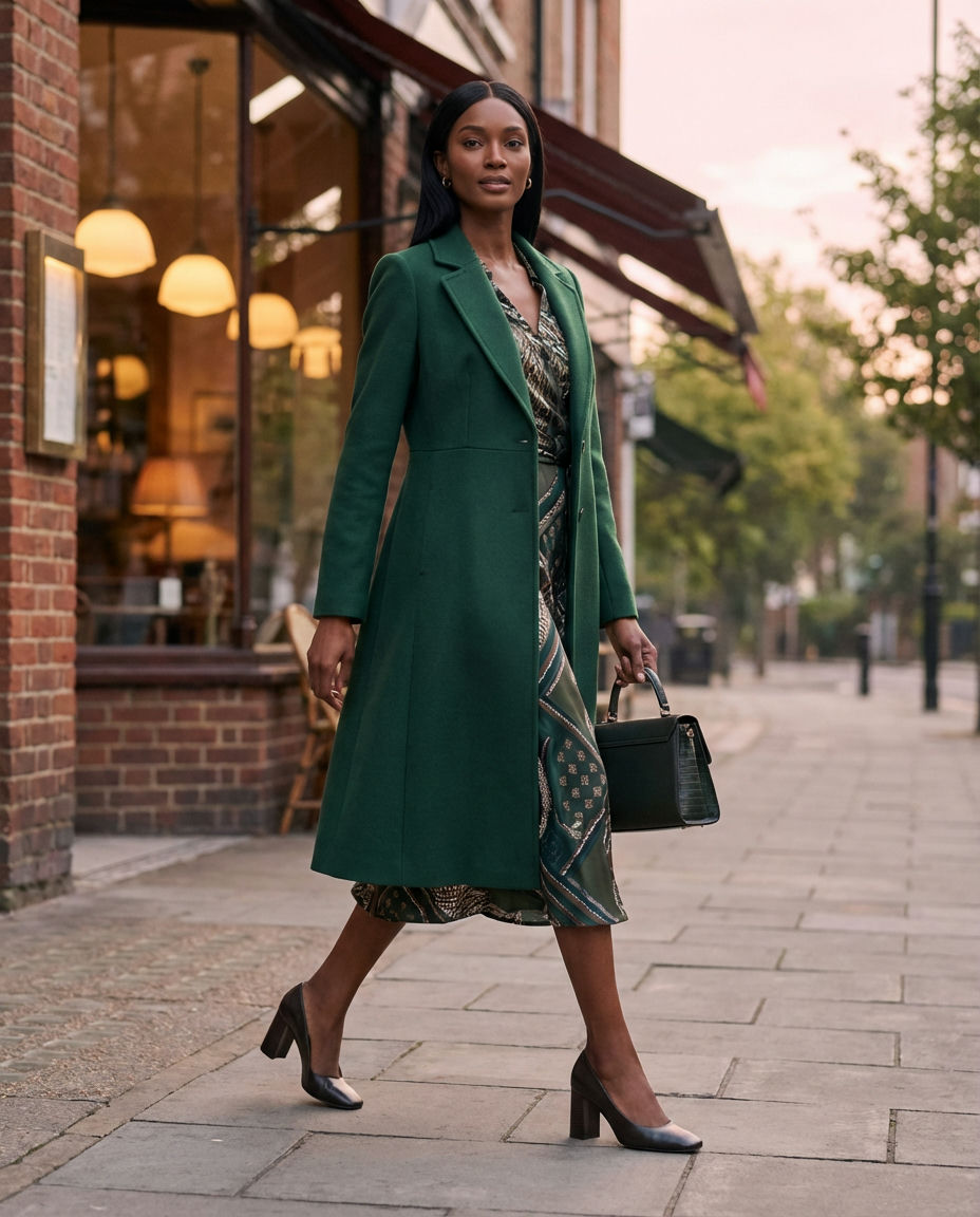 Midi Dress with Long-Sleeve Mesh Top Layer