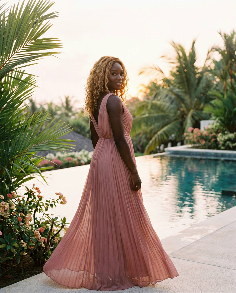 Pleated Chiffon Formal Maxi Dresses Flowing Elegance