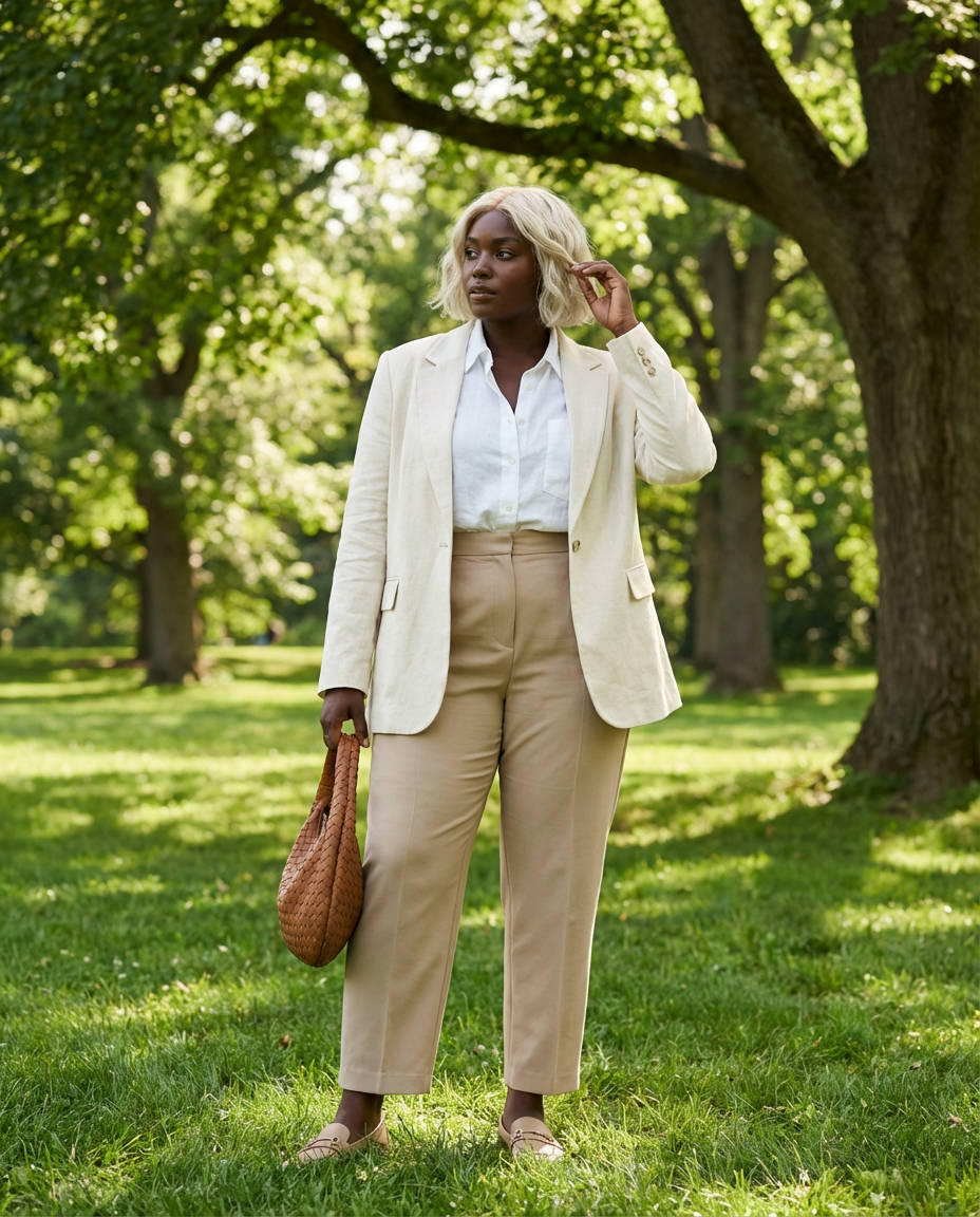 Oversized Blazer with Bike Shorts