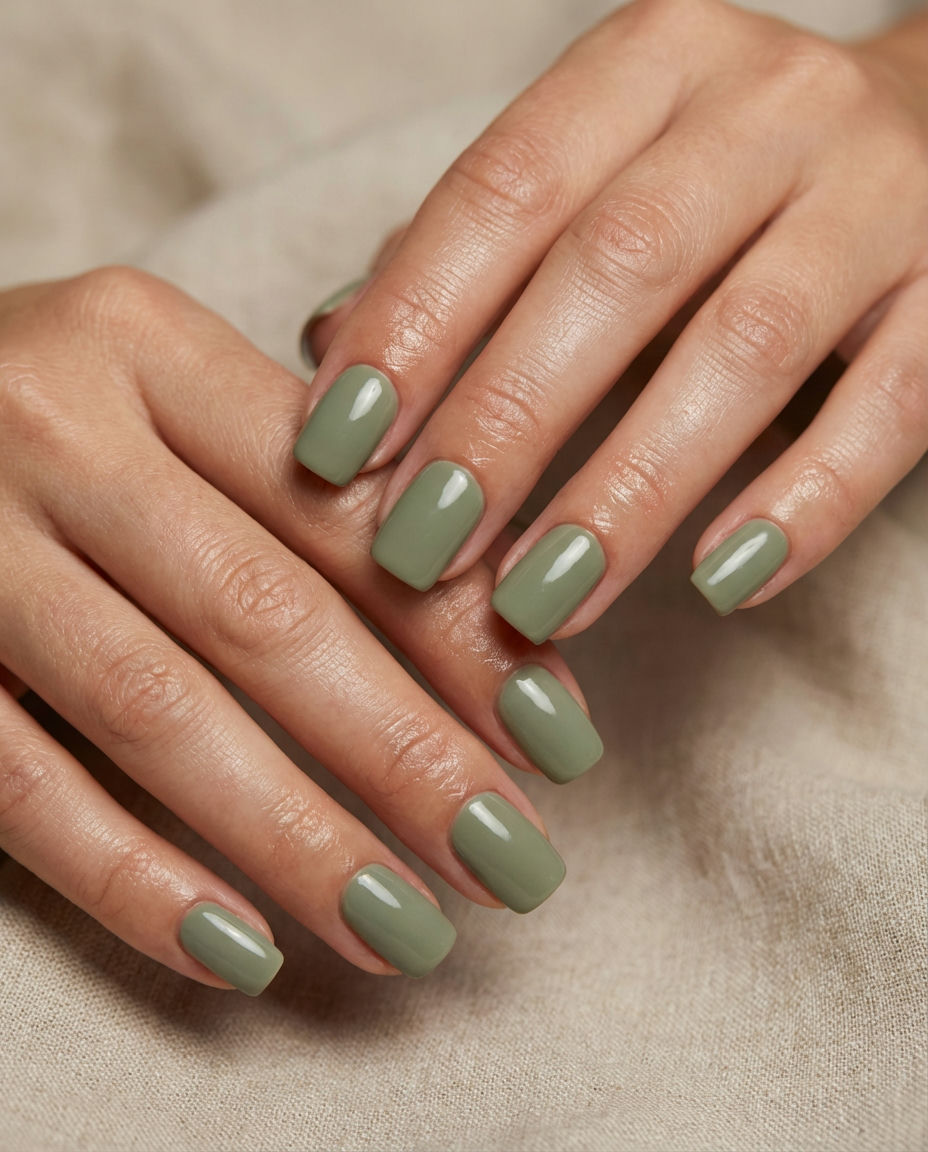 Glitter Fade Square Nails