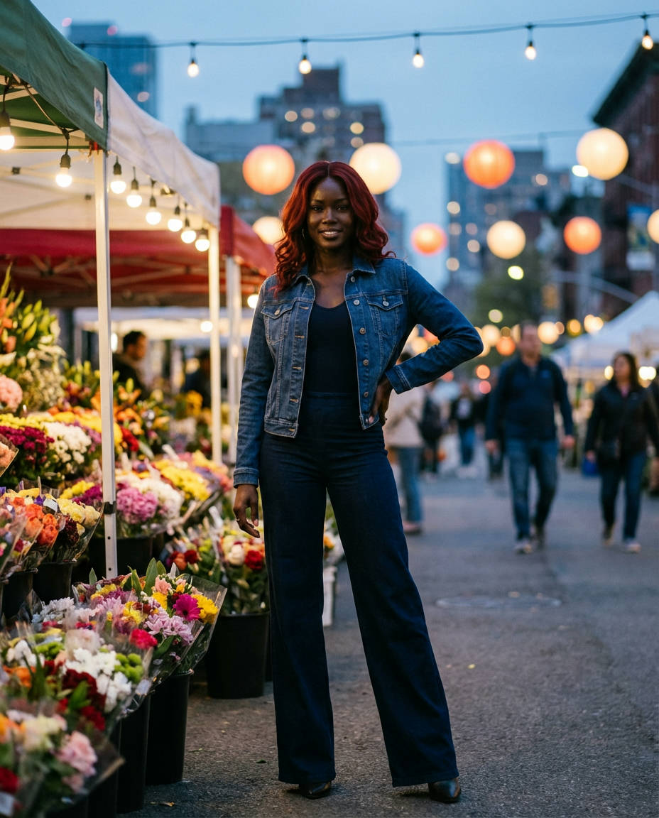 Denim Overalls with a Western Twist