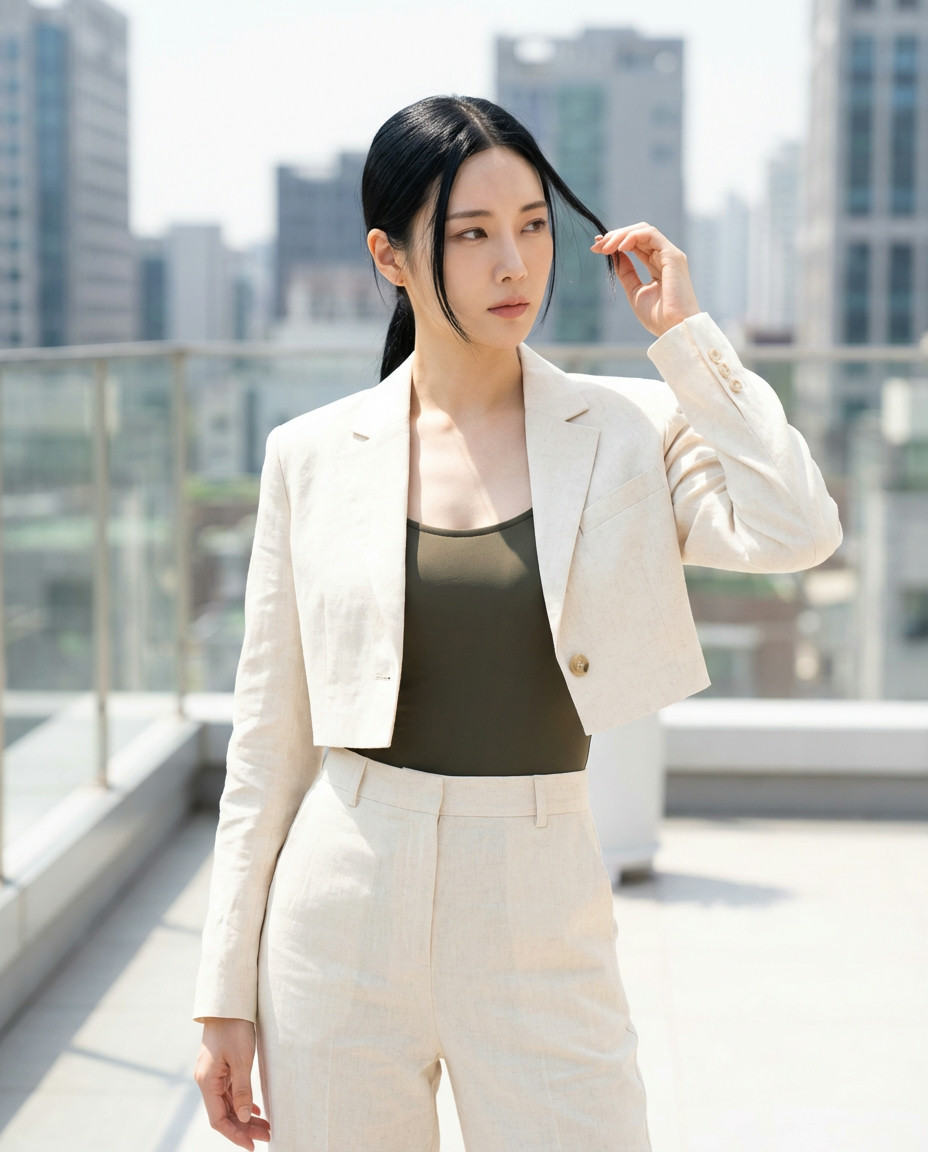 Belted Blazer over a Maxi Dress