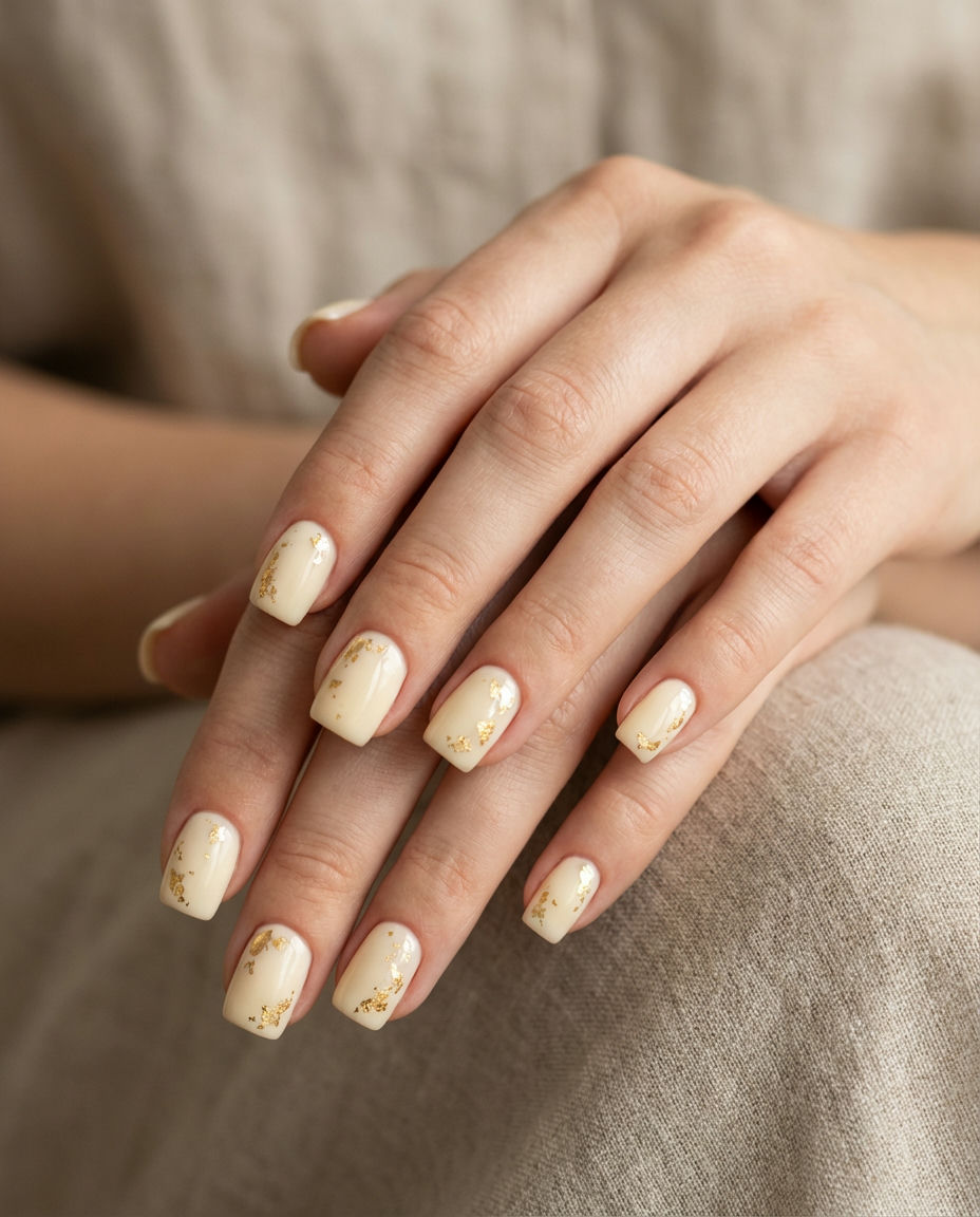 Marble Effect Square Nails