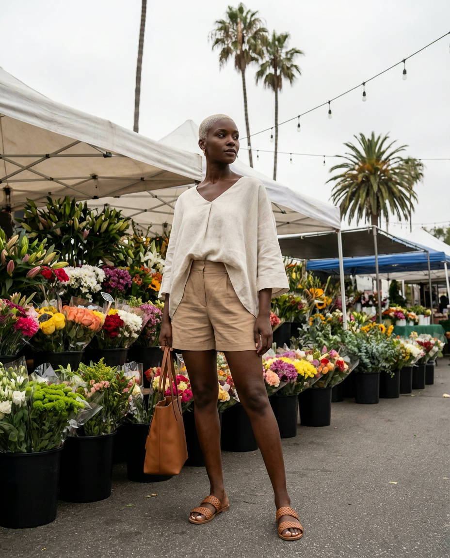 Playful Romper with Statement Accessories