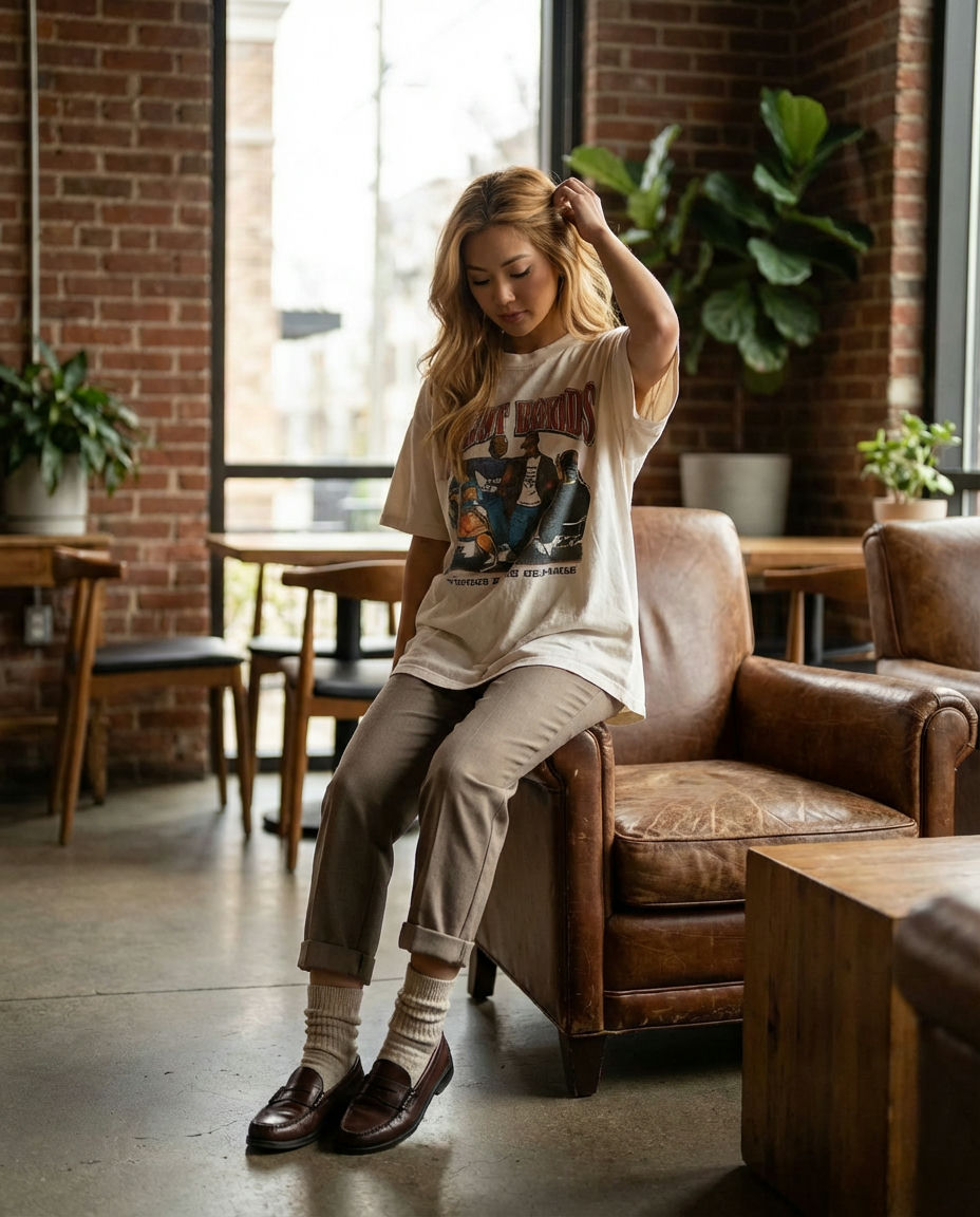 Lightweight Jumpsuit & Sneakers