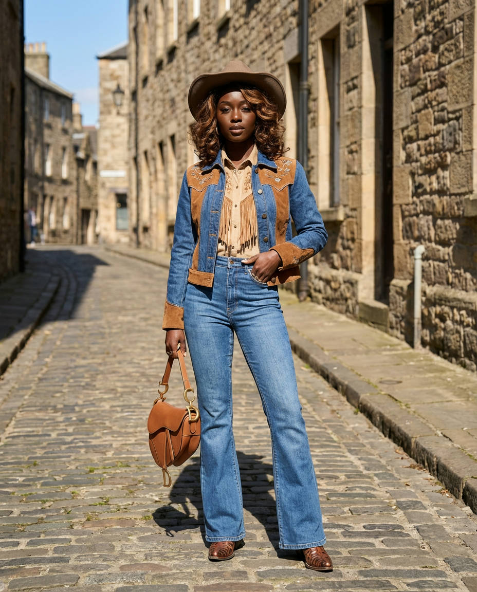 Spring Floral Western Dress